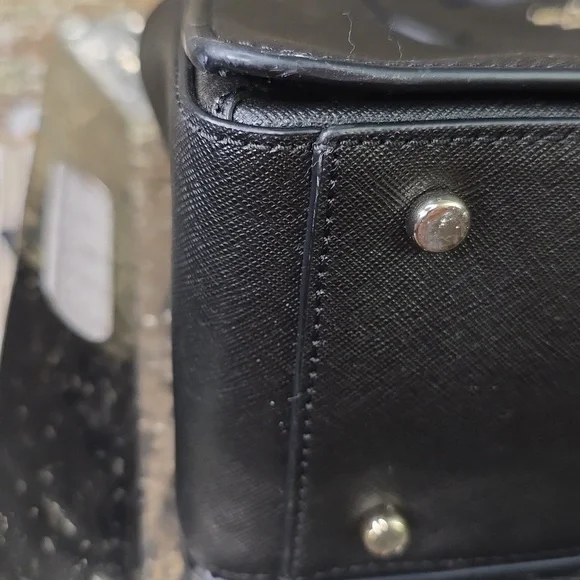 Kate Spade Black Leather Rae Medium Satchel With Crossbody Strap, NWOT - Picture 7 of 11